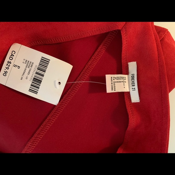 Red Overall Dress by Forever 21 BNWT - Picture 5 of 5